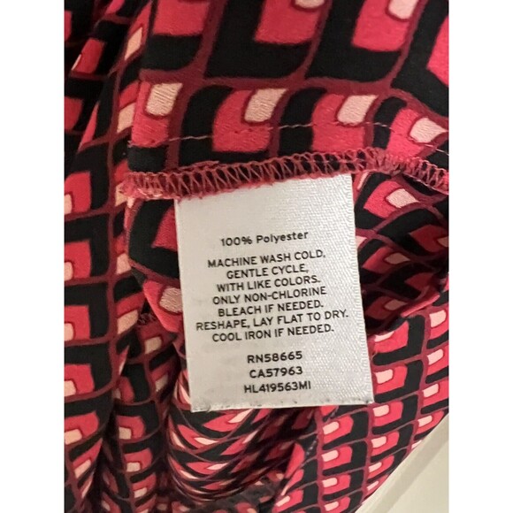 Chelsea28 Women's Sleeveless V-Neck Tank Red Black Size Small Hi Low - Picture 5 of 7